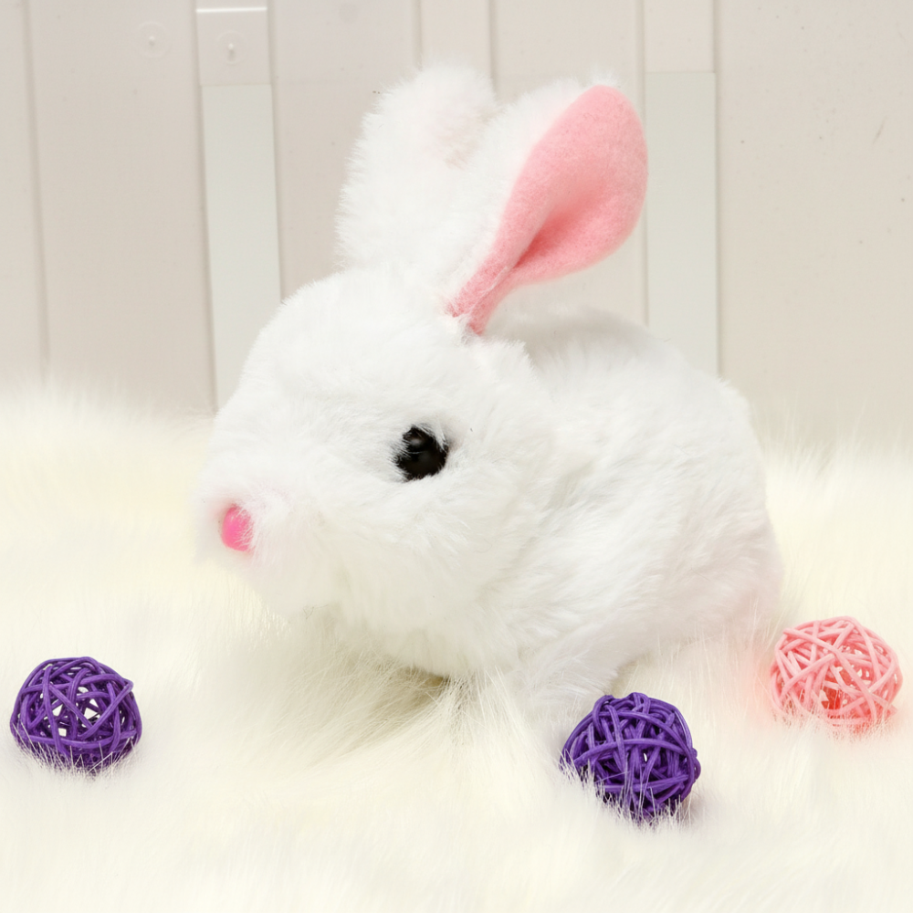 Realistic Plush Bunny Toy  Interactive Responsive Kids