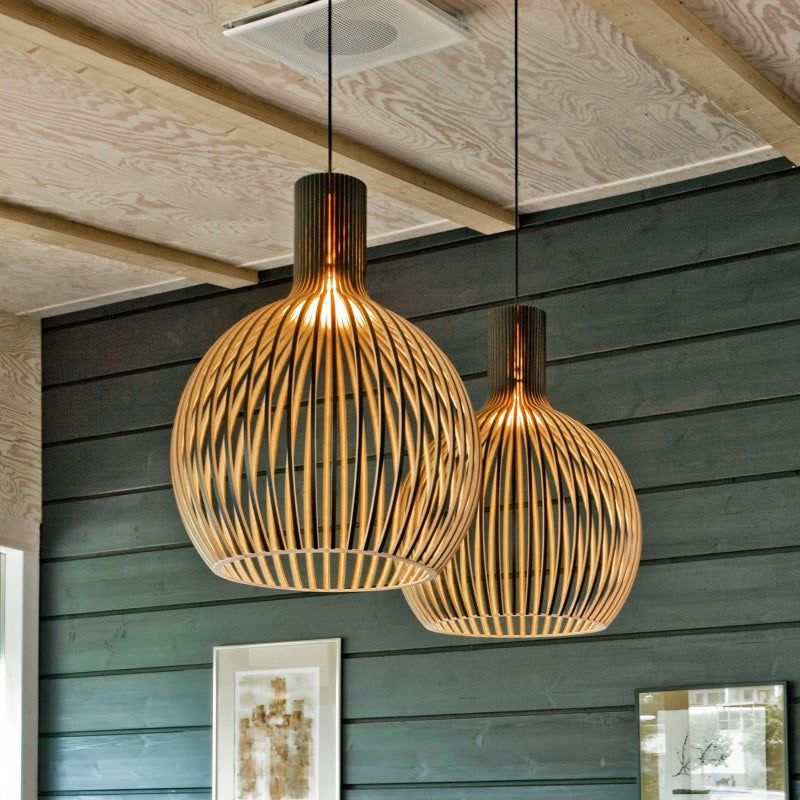 Handcrafted Wooden Pendant Light | Natural Scandinavian Design