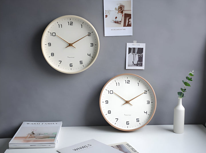 Nordic Wall Clock | Minimalist Wood Frame Design