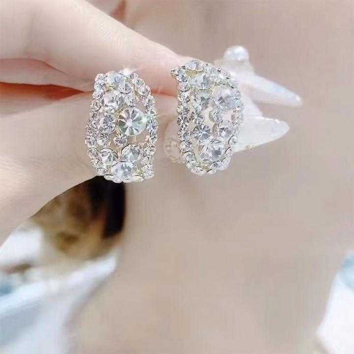 Hoop Earrings Sterling Alloy Diamond Earrings Mothers Day