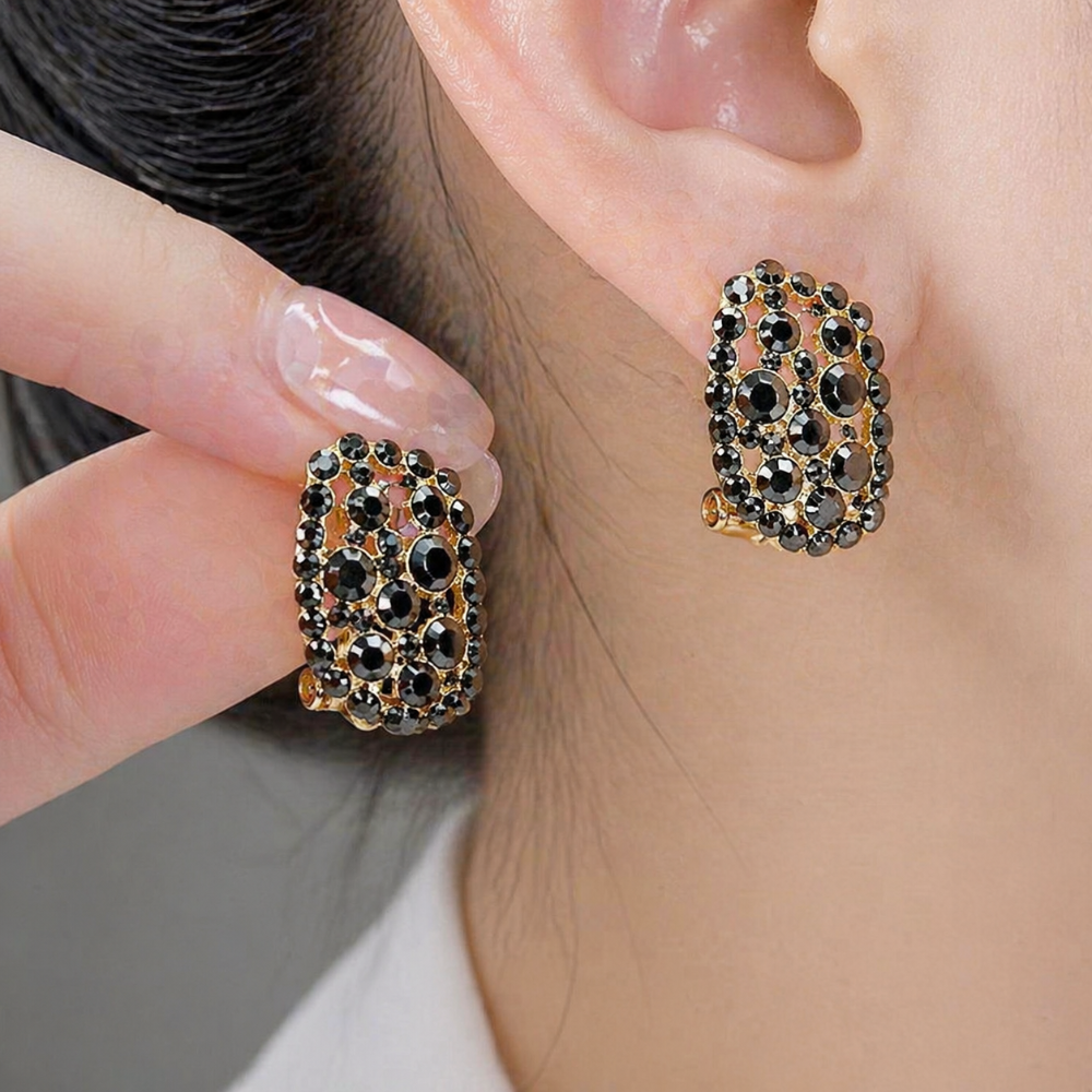 Hoop Earrings Sterling Alloy Diamond Earrings Mothers Day