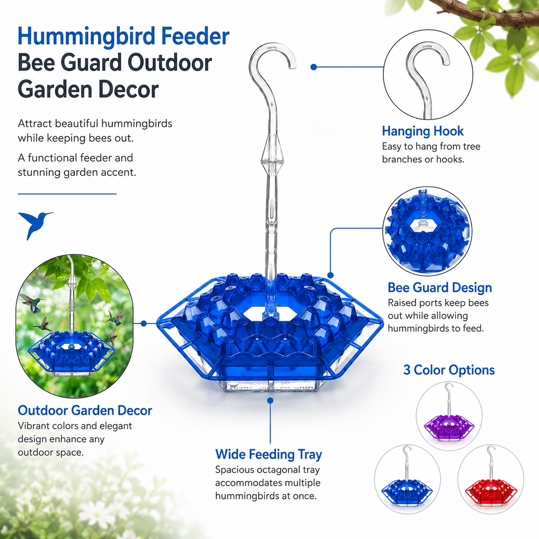 Hummingbird Feeder Bee Guard Outdoor Garden Decor