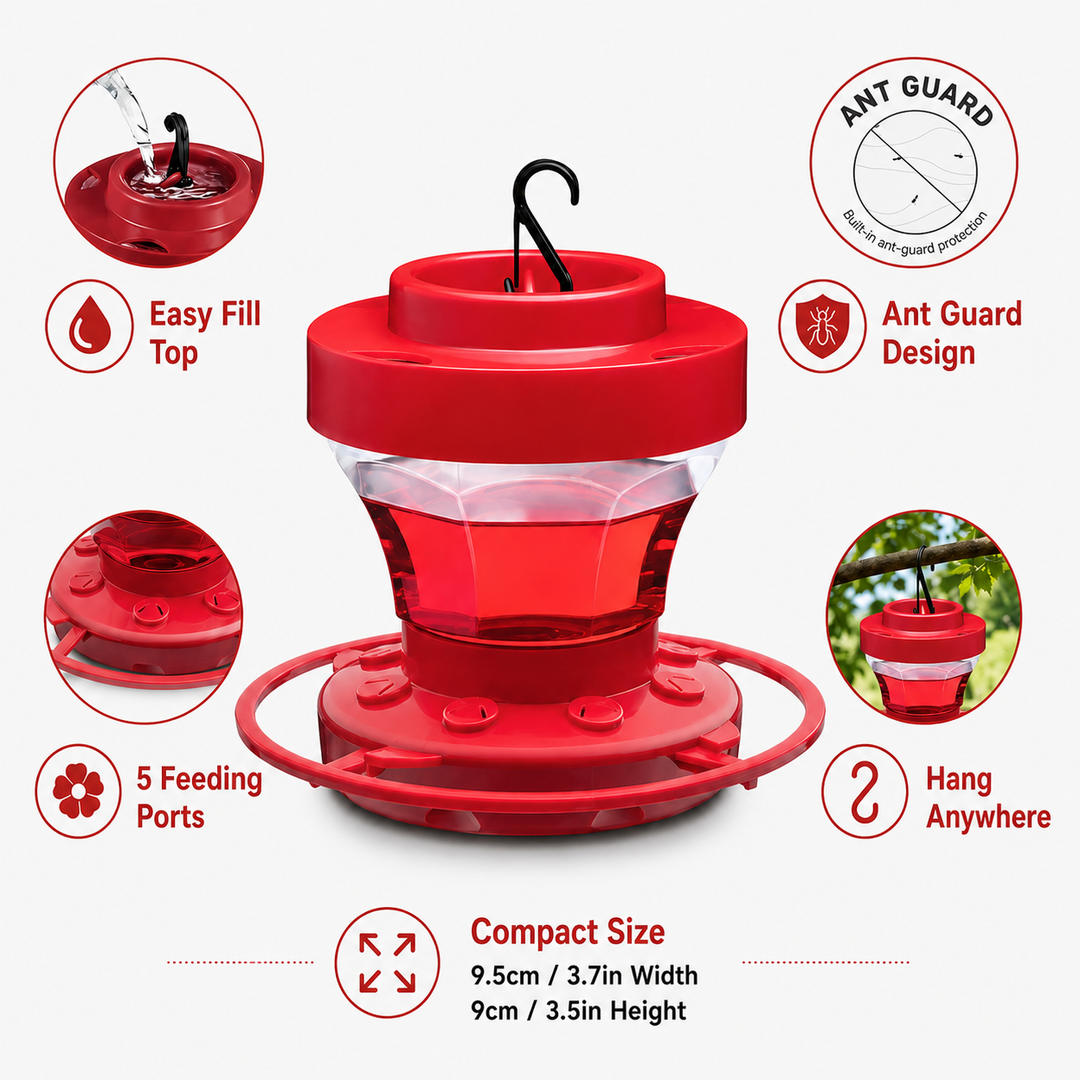 Hummingbird Feeder Hanging Garden Easy Fill Design