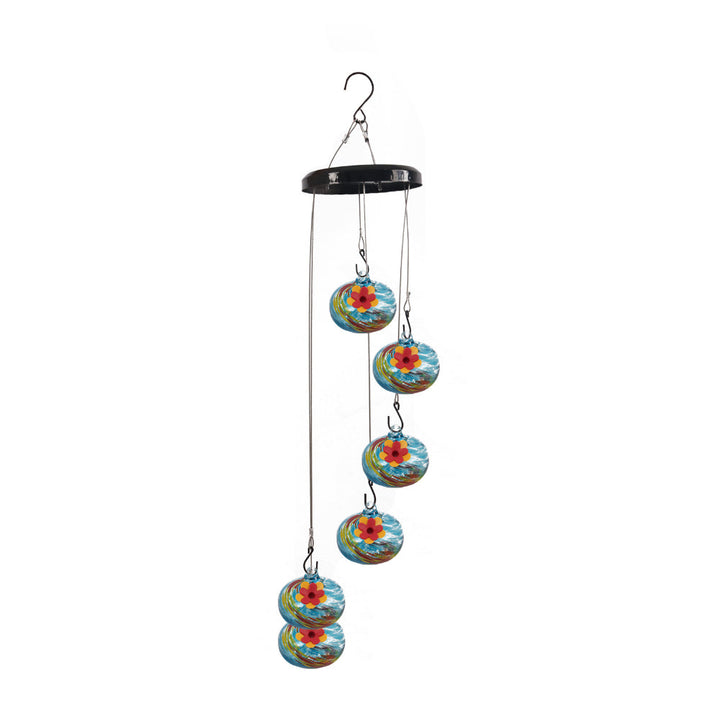 Hummingbird Feeder Wind Chime Garden Decor