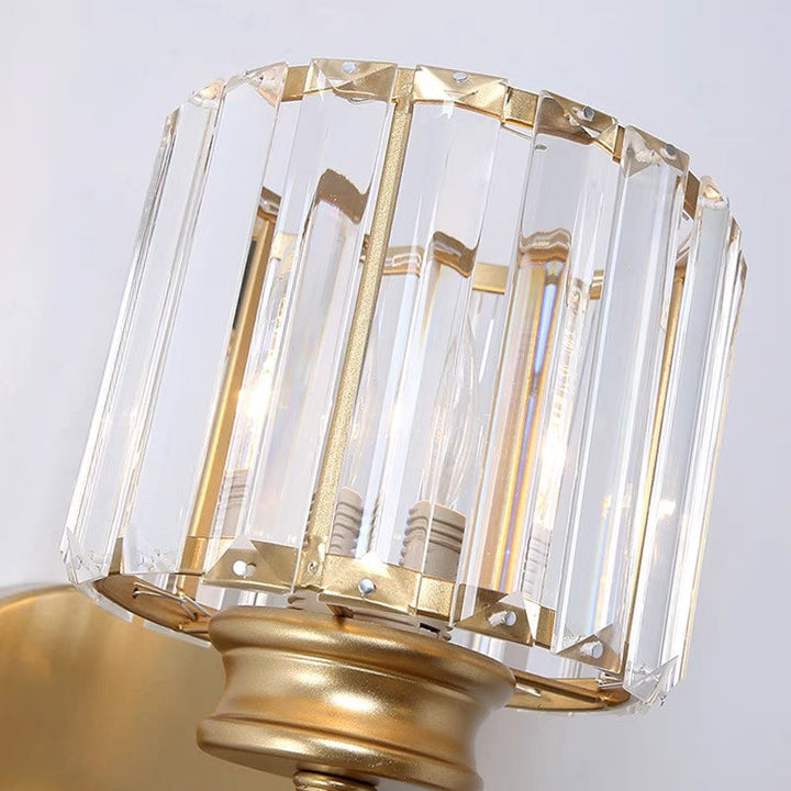 Crystal Wall Light | Modern Glass &amp; Iron Sconce