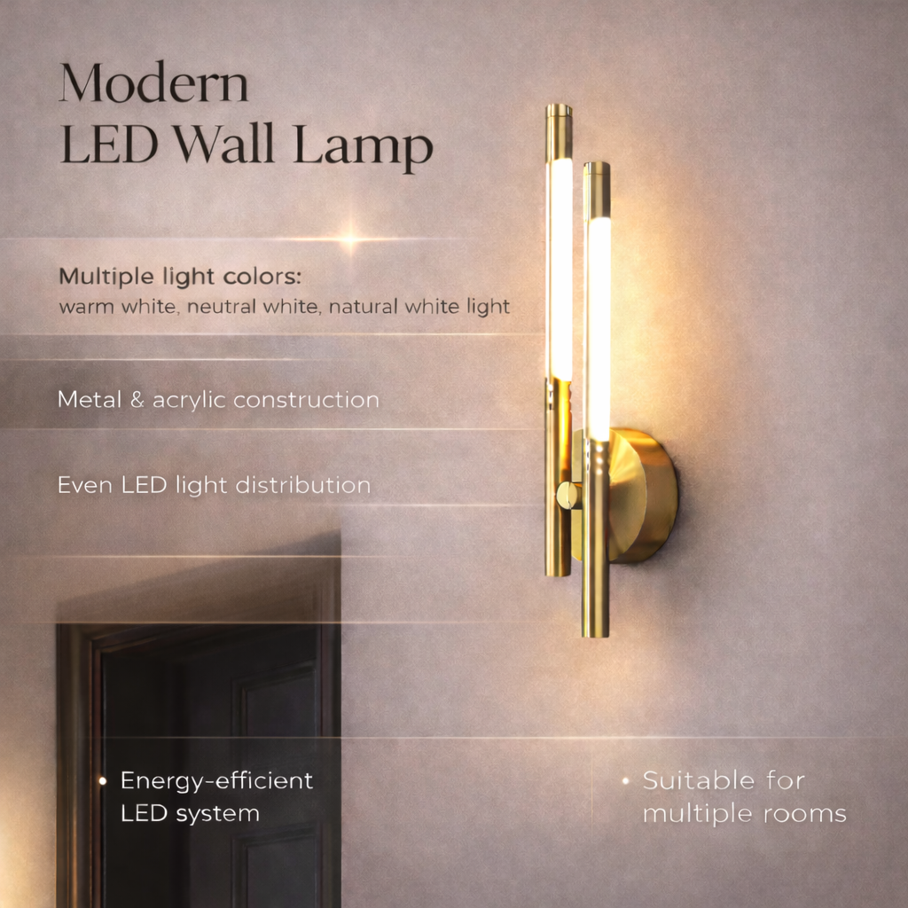 Wall Light LED Modern Metal Acrylic Indoor Sconce