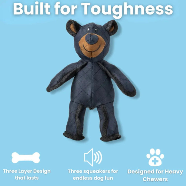 Dog Chew Toy Durable Plush Bear Shape Play Accessory