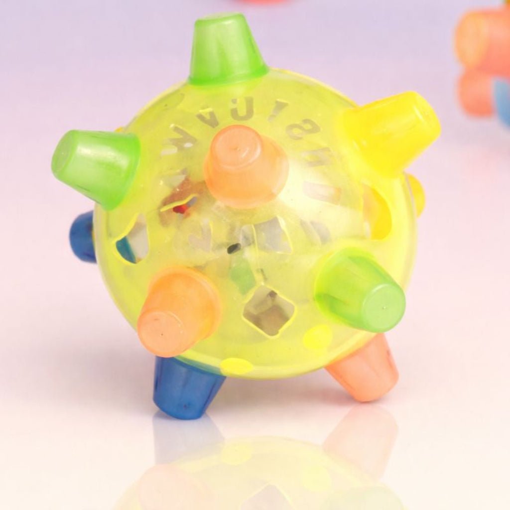 Dog Toy LED Bouncing Interactive Plastic Rubber Jumping Ball