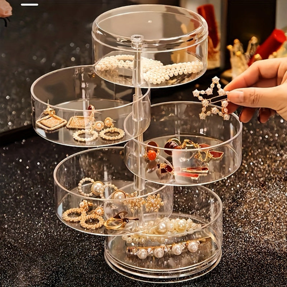 Jewellery Organizer Storage Box Mothers Day Gift Rotating Display Case
