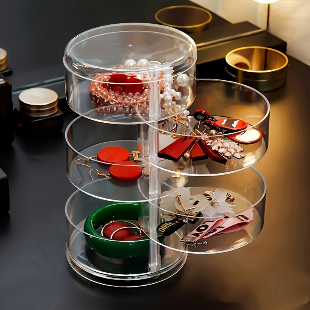 Jewellery Organizer Storage Box Mothers Day Gift Rotating Display Case