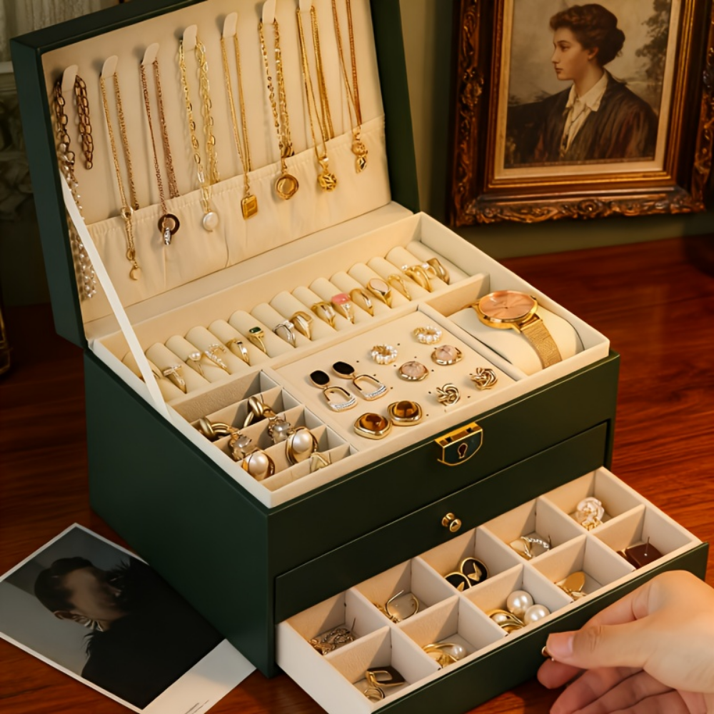 Jewellery Box Organizer Mothers Day Gift Lockable Storage Case