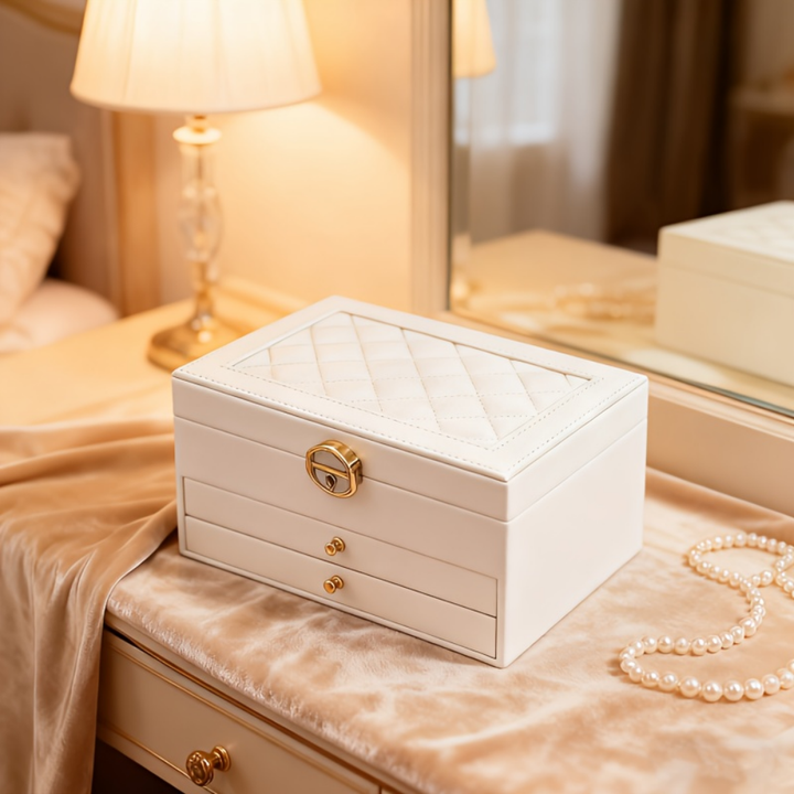 Jewellery Box Organizer Mothers Day Gift Lockable Storage Case
