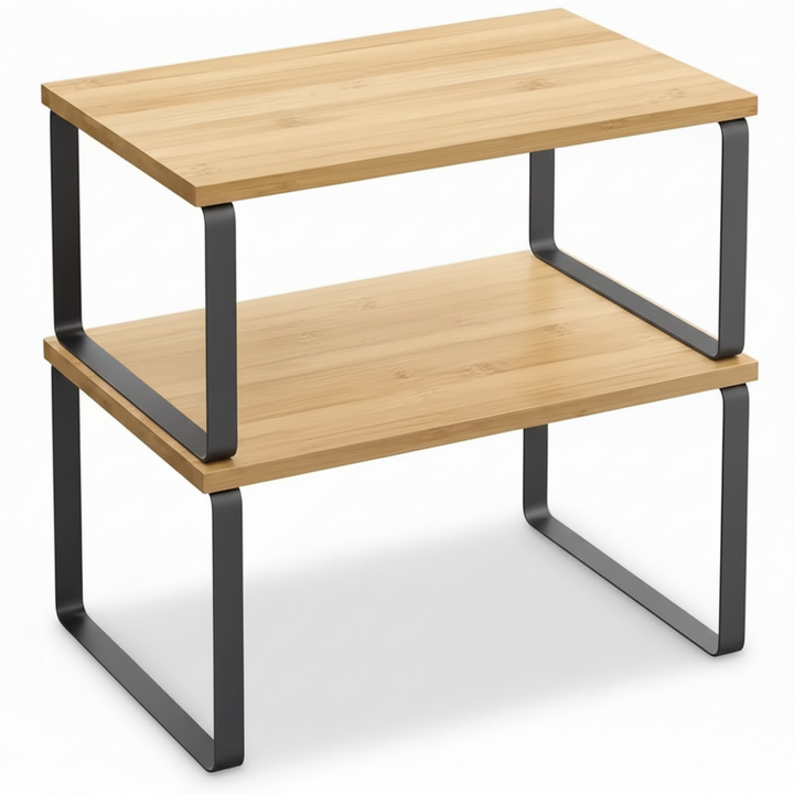 Shelf Organizer Stackable Metal Kitchen Cabinet Storage Racks