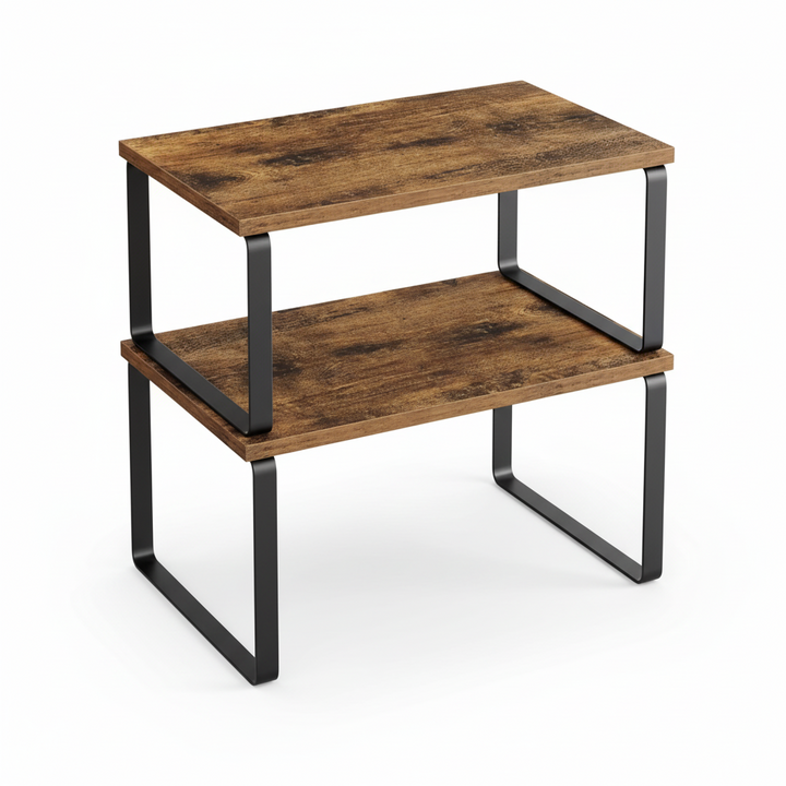 Shelf Organizer Stackable Metal Kitchen Cabinet Storage Racks