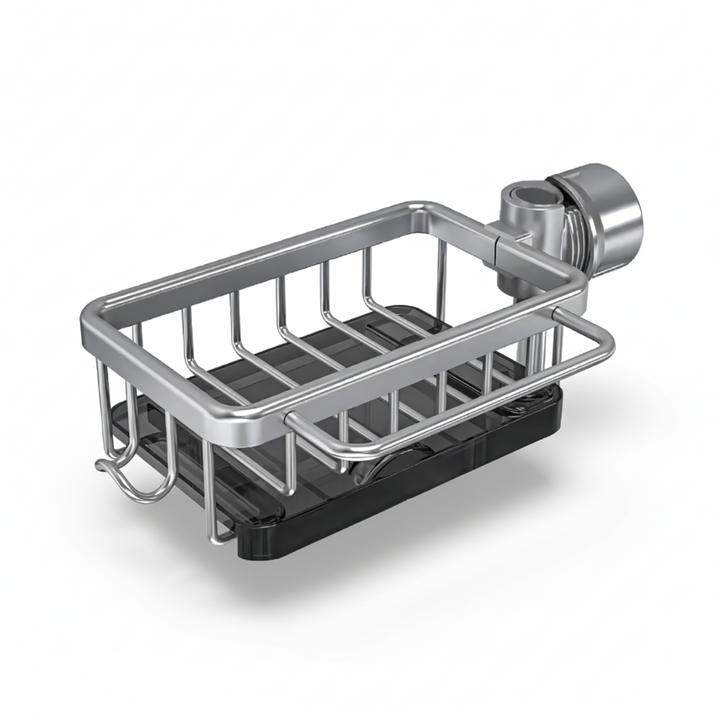 Kitchen Sink Organizer Aluminum Storage Basket Fast Drain Design