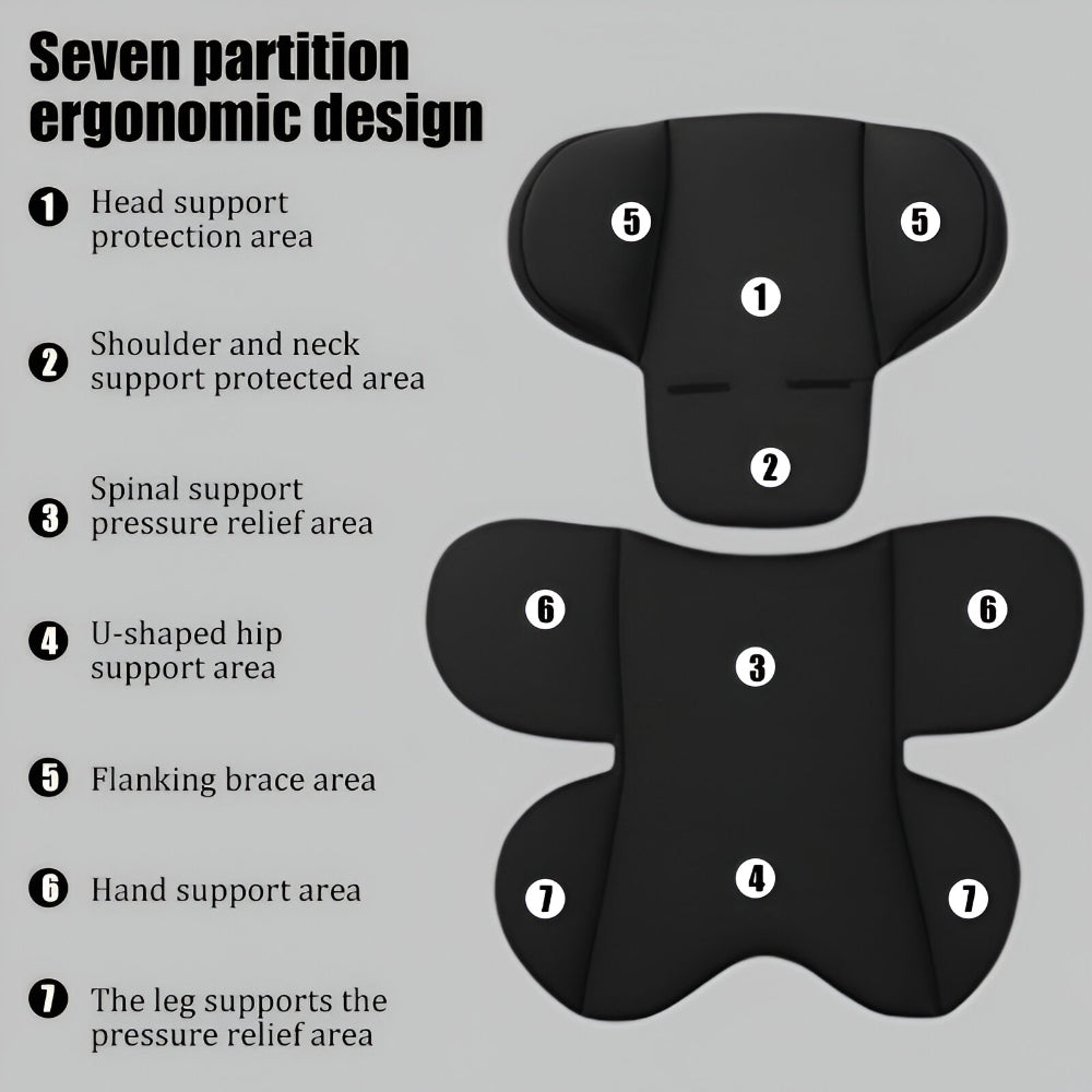 Kids Car Seat Cushion Travel Support Pad Insert