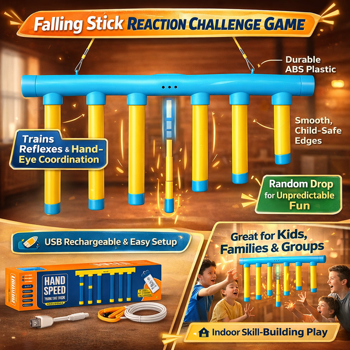 Reaction Game Kids Reflex Training Falling Stick Drop Toy