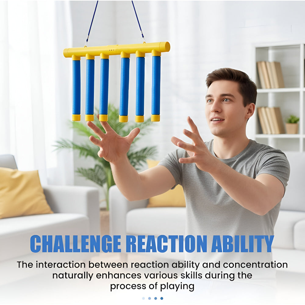 Kids Reflex Game Reaction Trainer Falling Stick Drop Challenge