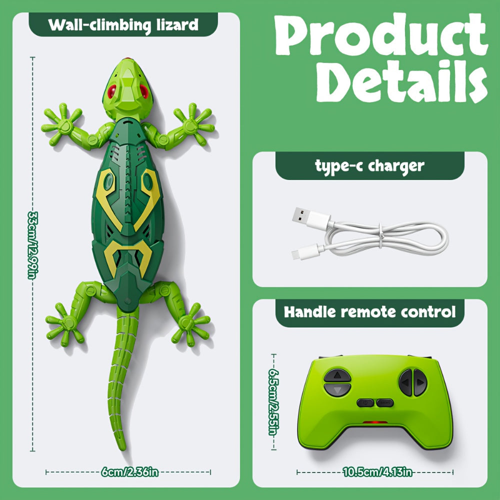 Kids Toy Remote Control Lizard Wall Climbing Action Design