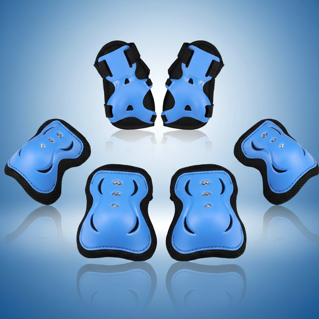 Kids Protective Gear Set Adjustable Knee Elbow Wrist Pads