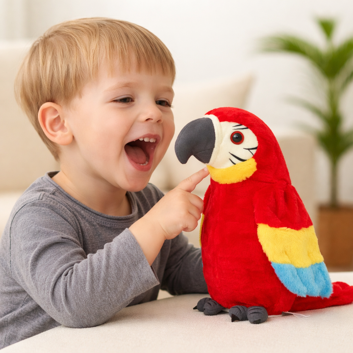 Toy Parrot Talking Plush Interactive Kids Learning Voice Repeat
