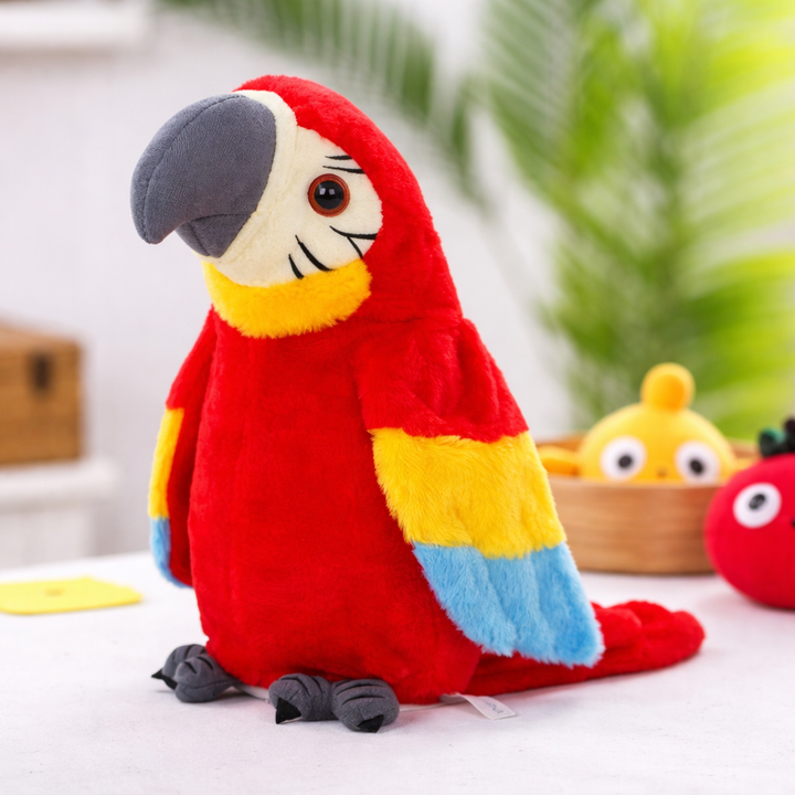 Toy Parrot Talking Plush Interactive Kids Learning Voice Repeat
