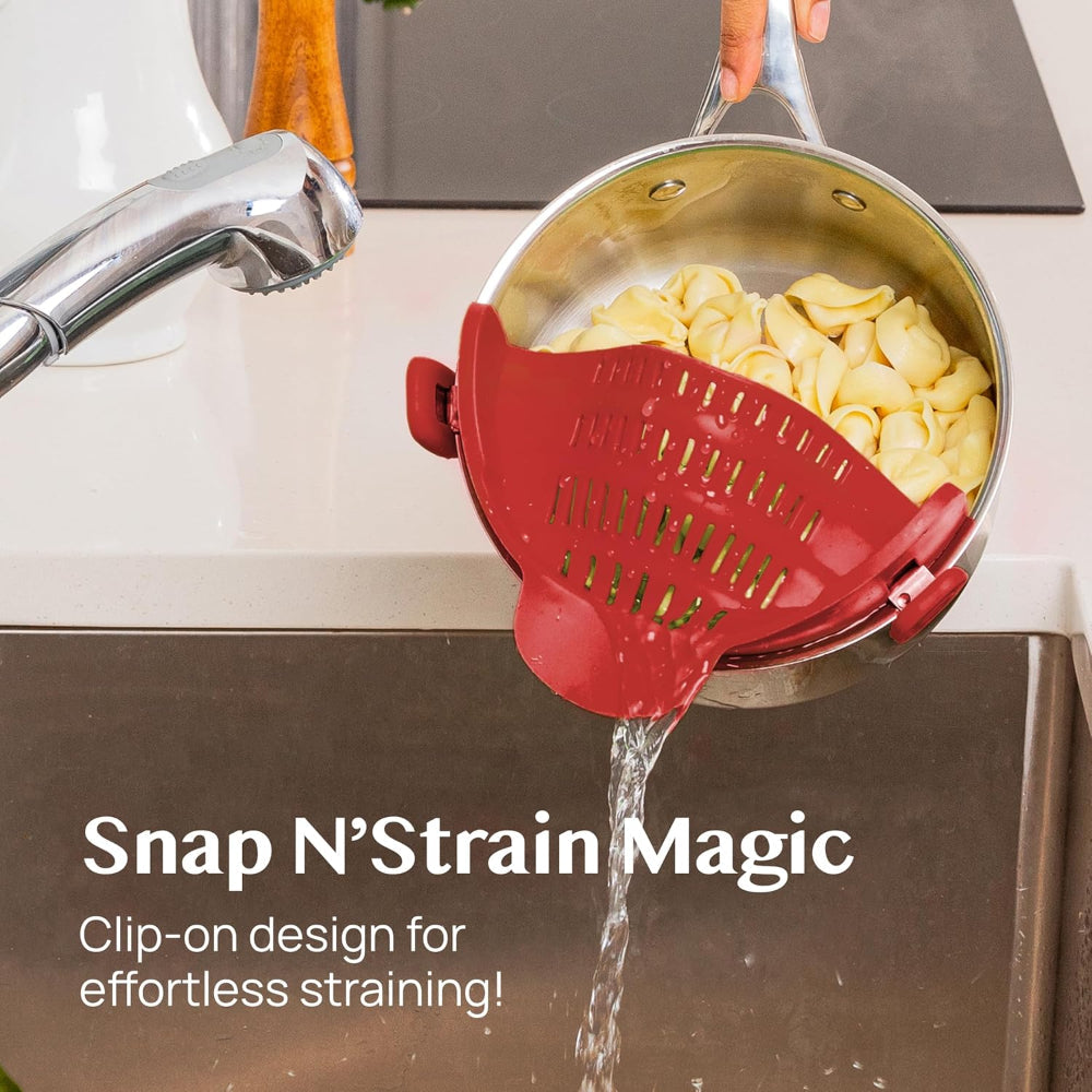 Kitchen Strainer Clip Style Pot Pasta Colander Silicone