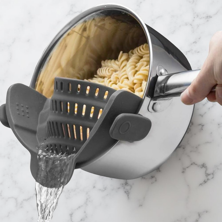 Kitchen Strainer Clip Style Pot Pasta Colander Silicone