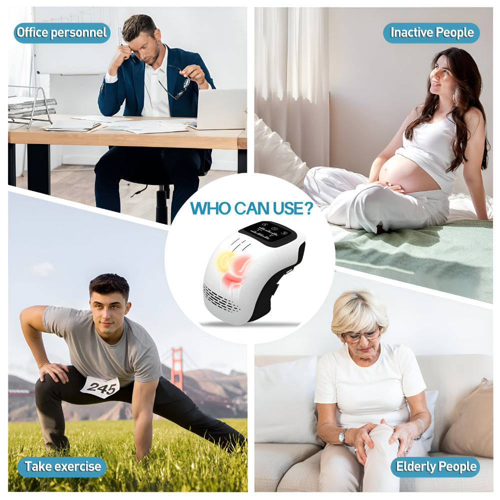 Knee Massager Electric Heated Adjustable Support Compression Device
