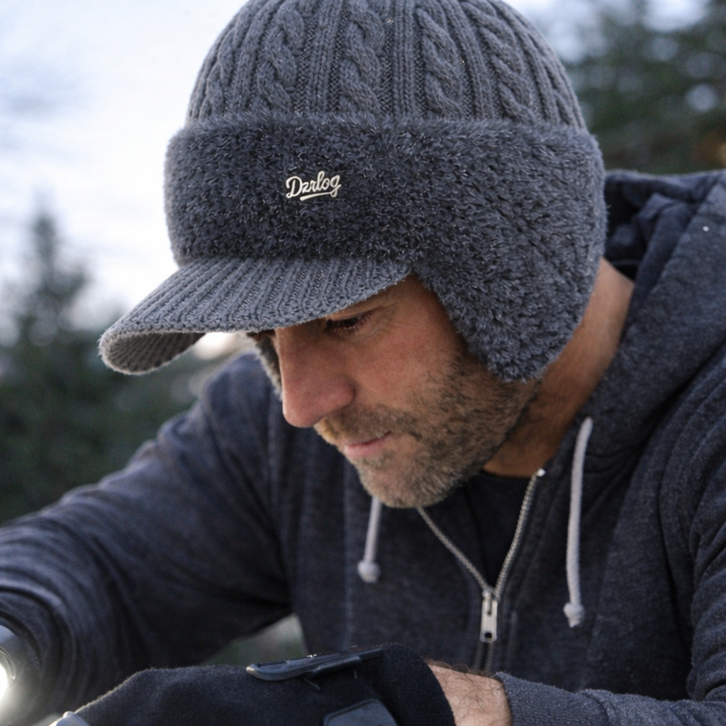 Knit Trapper Hat Ear Flap Winter Cold Weather Cap
