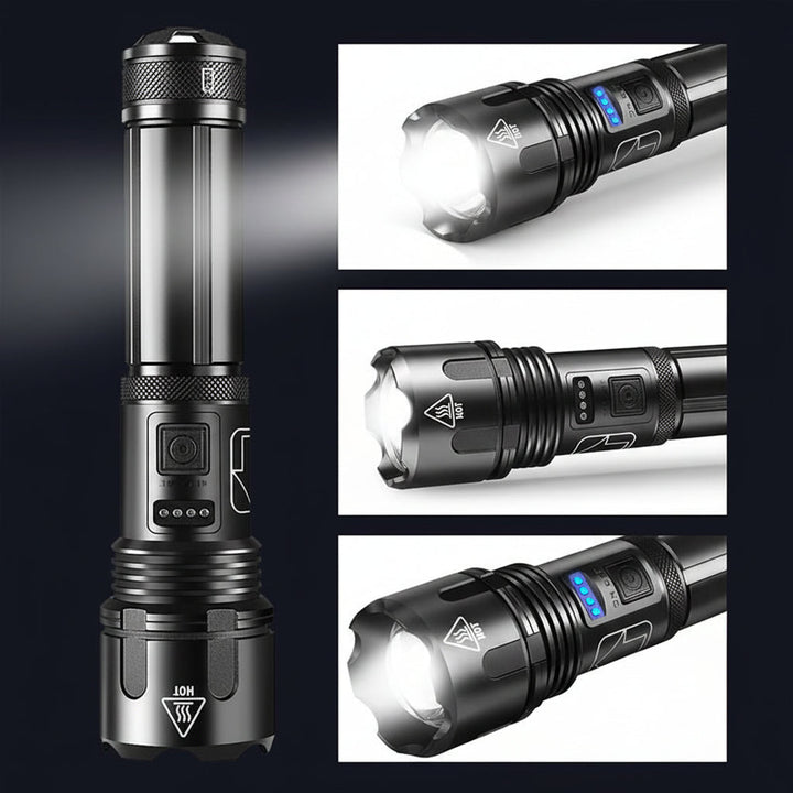 Flashlight Rechargeable LED Tactical Aluminum Zoom Torch