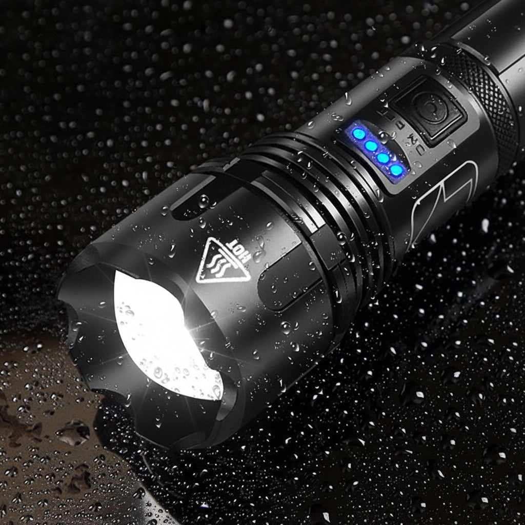 Flashlight Rechargeable LED Tactical Aluminum Zoom Torch