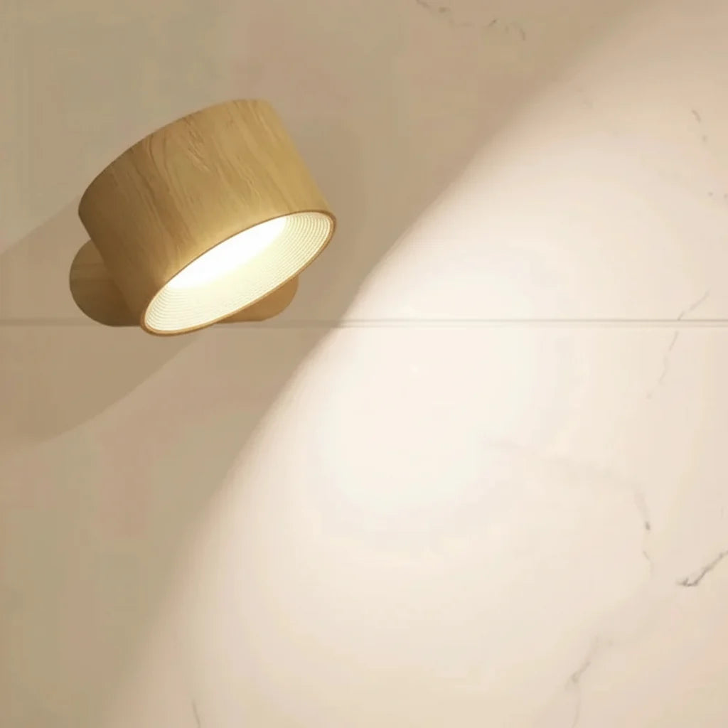 Wall Light Cordless Rotating LED Night Lamp