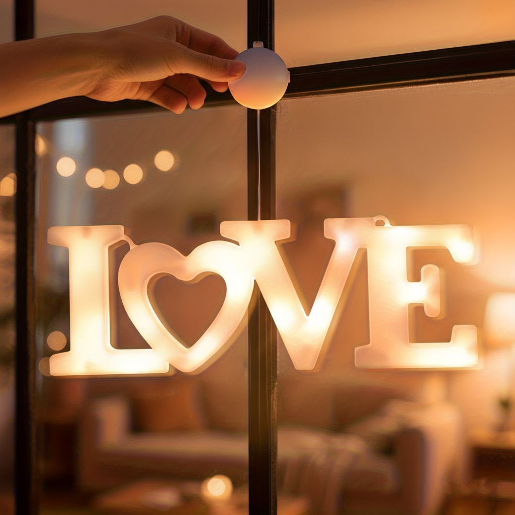 Wall Decor Heart LED Night Light Battery Powered Valentine Gift