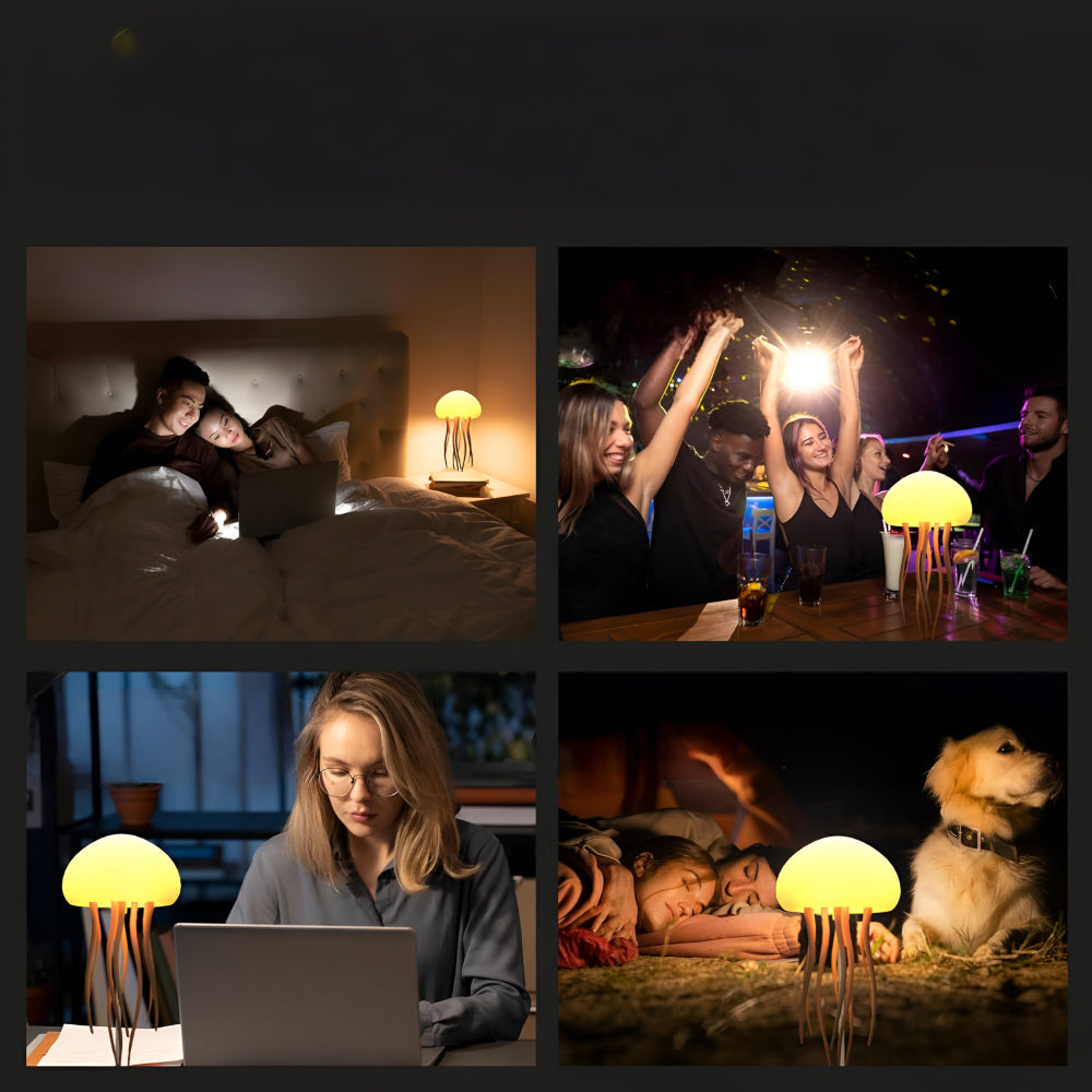 LED Lamp Ambient Mood Light Jellyfish Style Night Light Décor