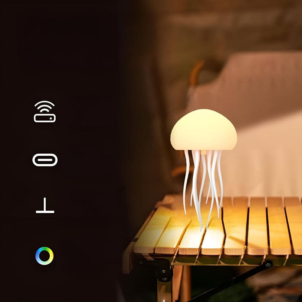 LED Lamp Ambient Mood Light Jellyfish Style Night Light Décor