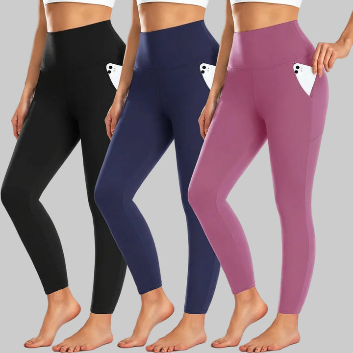 Leggings High Waist Pocket Winter Workout Trousers