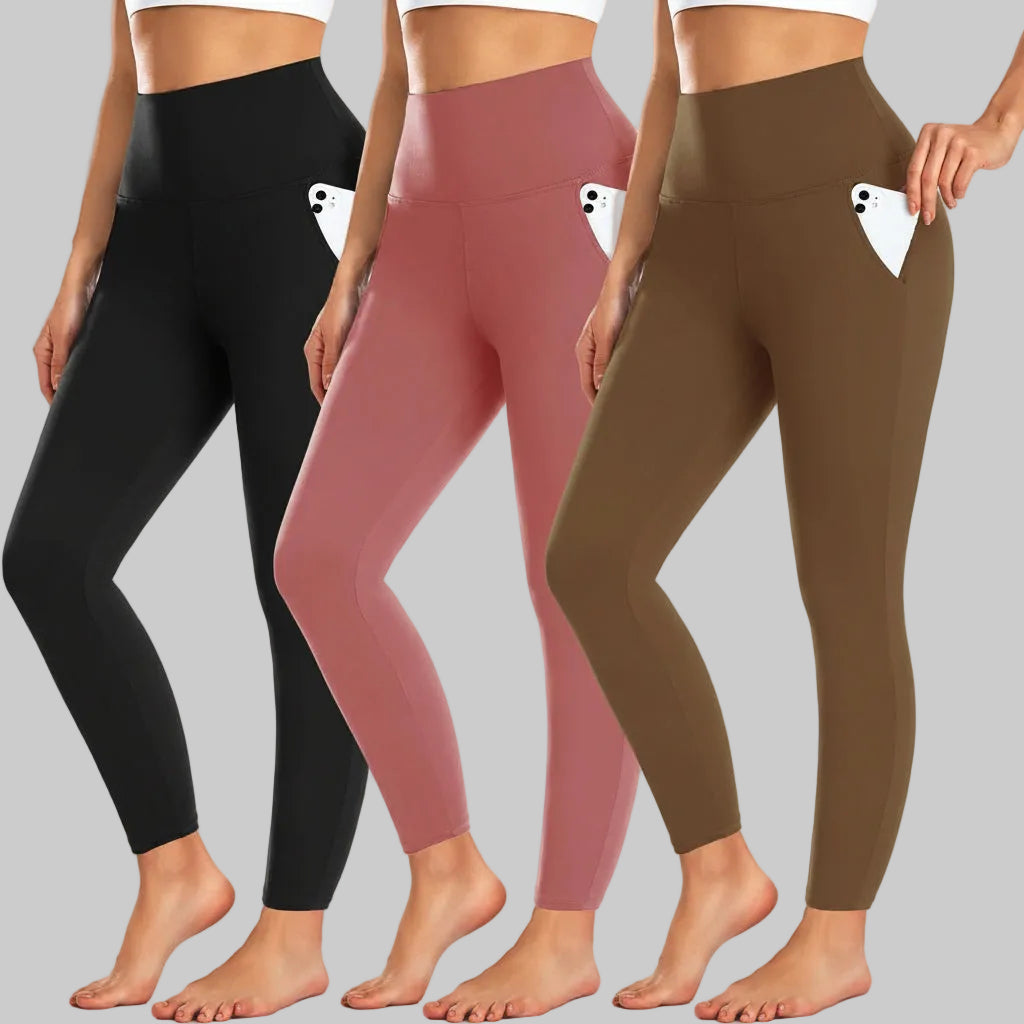 Leggings High Waist Pocket Winter Workout Trousers