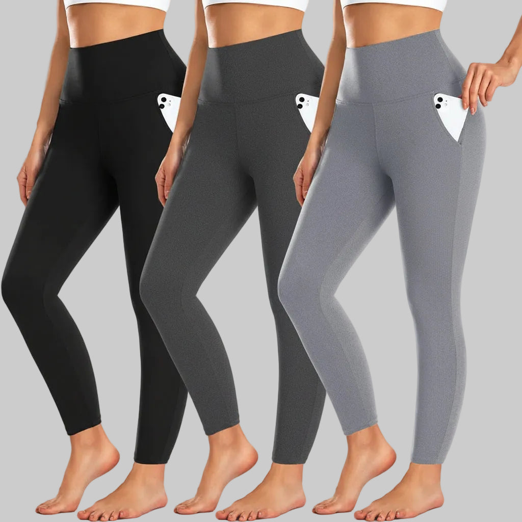 Leggings High Waist Pocket Winter Workout Trousers