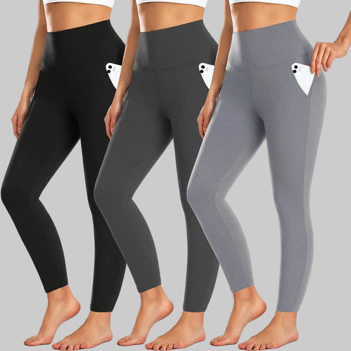 Leggings High Waist Pocket Winter Workout Trousers