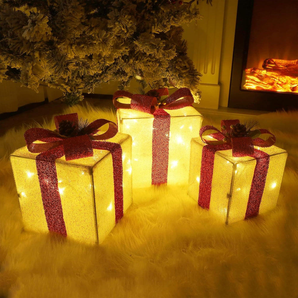Christmas Lights Gift Box Set LED Holiday Yard Decoration
