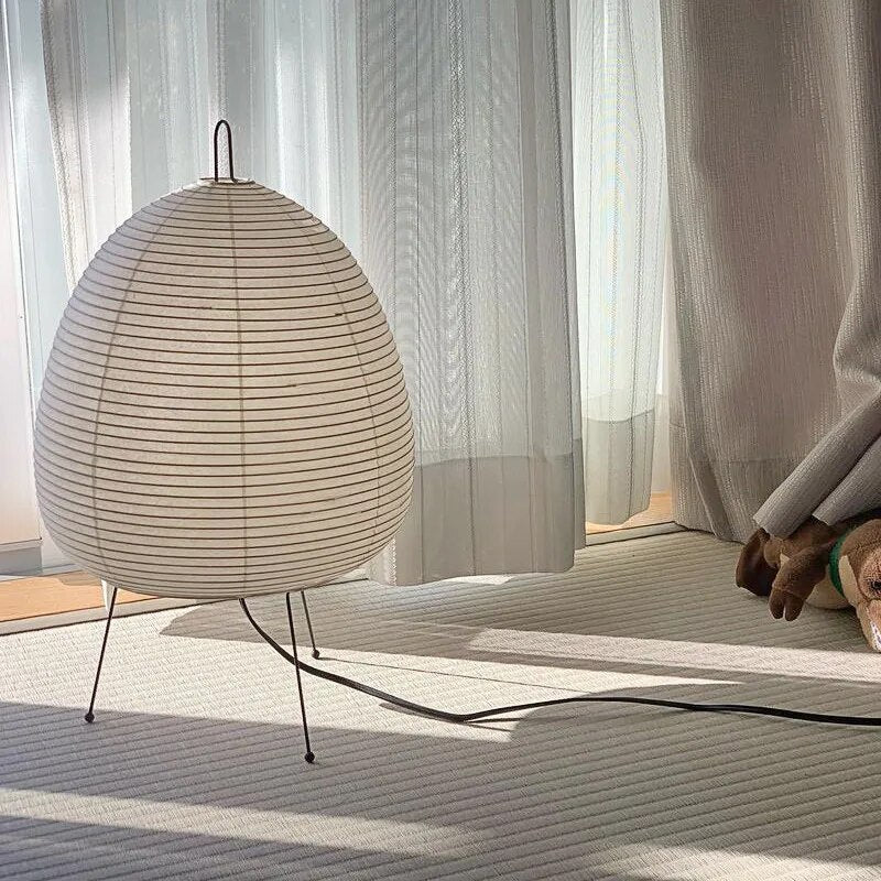 Japanese Rice Paper Table Lamp | Minimalist Zen Lighting