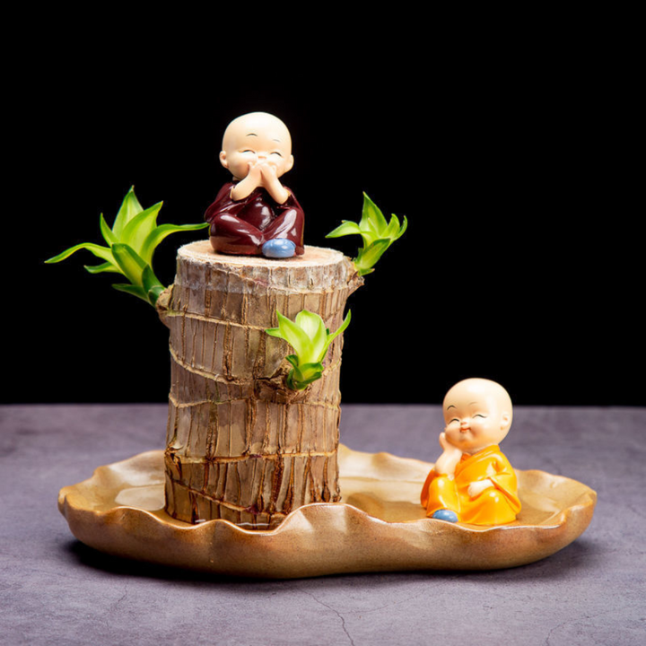 Lucky Bamboo Plant Decorative Pot Air Purification