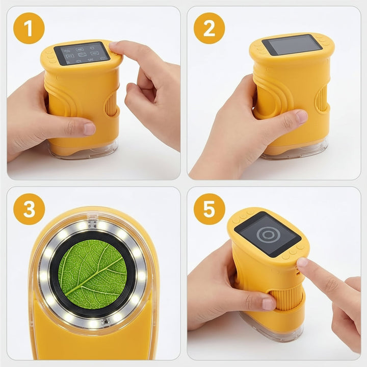Digital Microscope Portable Handheld 1000x LED Learning Camera
