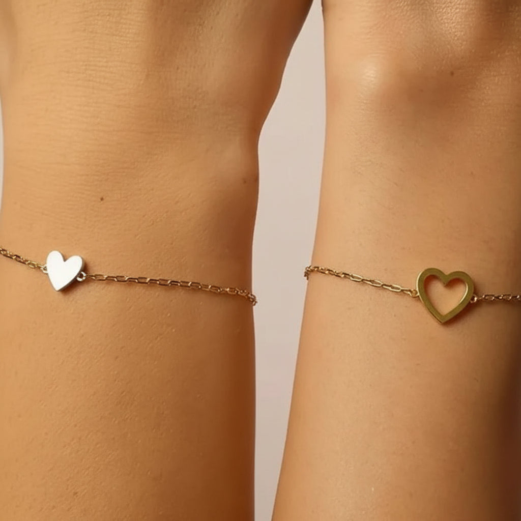 Bracelet Adjustable Heart Chain Matching Couple Jewellery
