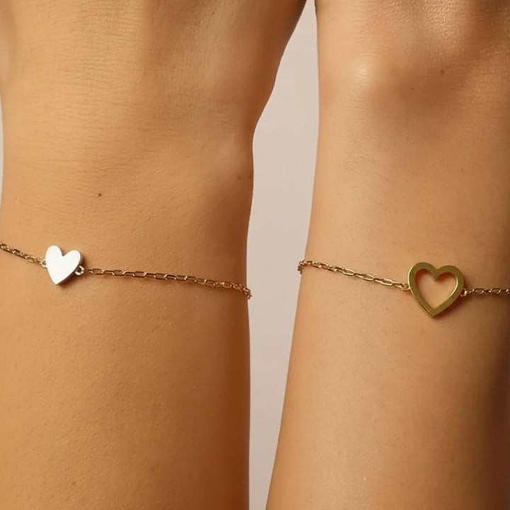 Bracelet Adjustable Heart Chain Matching Couple Jewellery