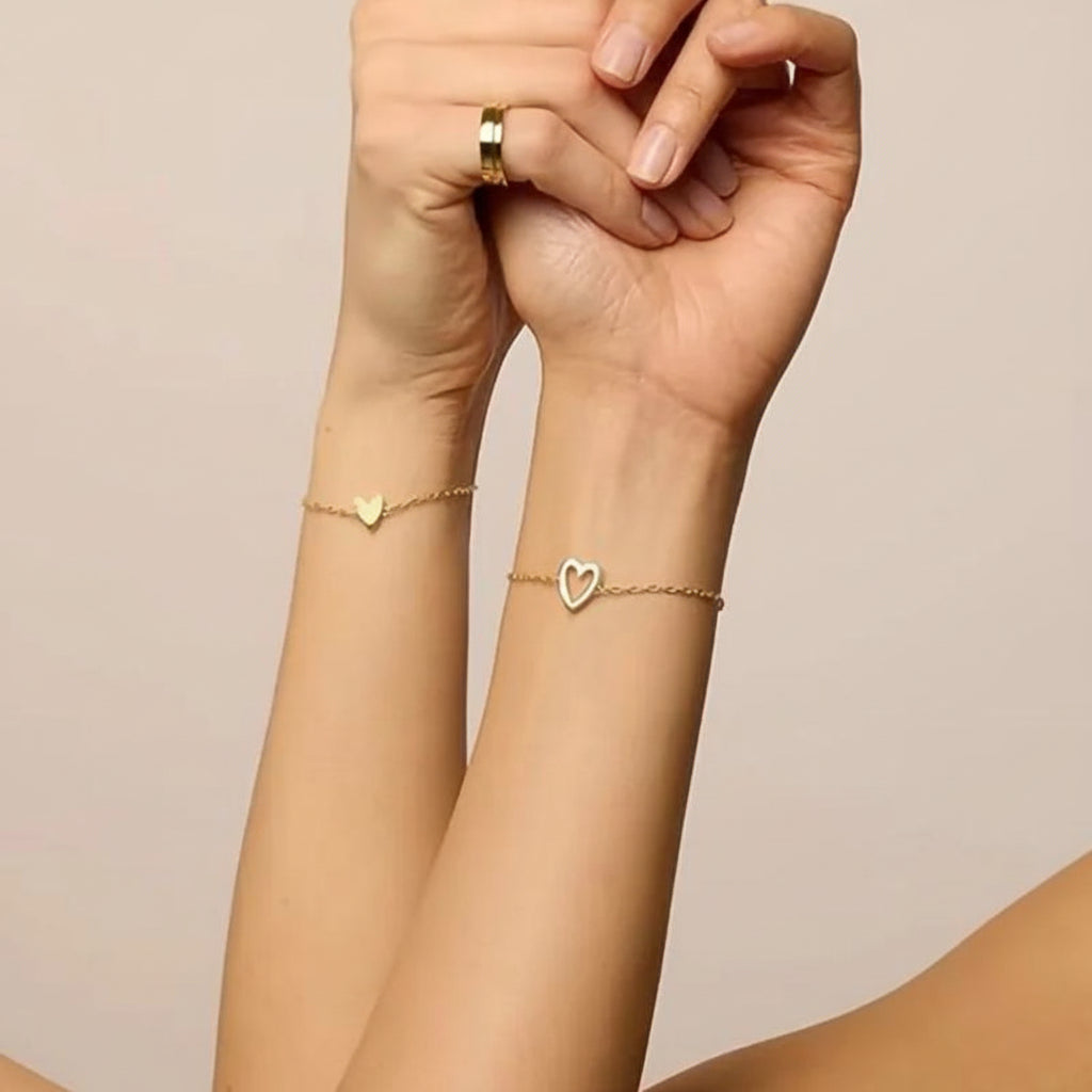 Bracelet Adjustable Heart Chain Matching Couple Jewellery