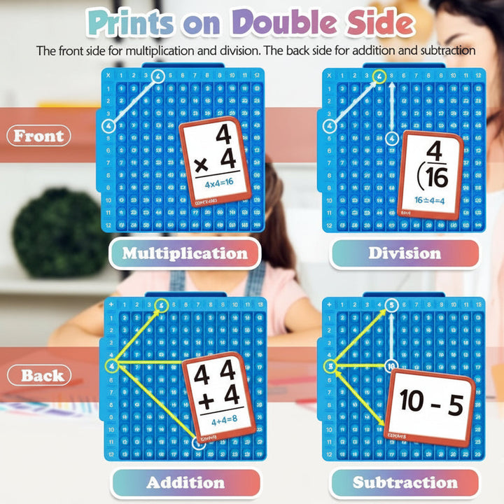 Math Learning Toy Interactive Flashcard Silicone Board Set