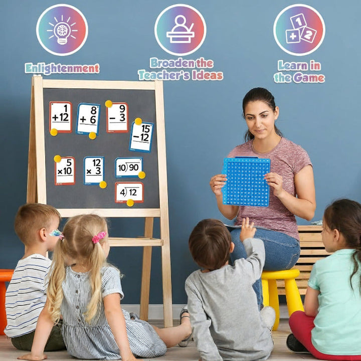 Math Learning Toy Interactive Flashcard Silicone Board Set