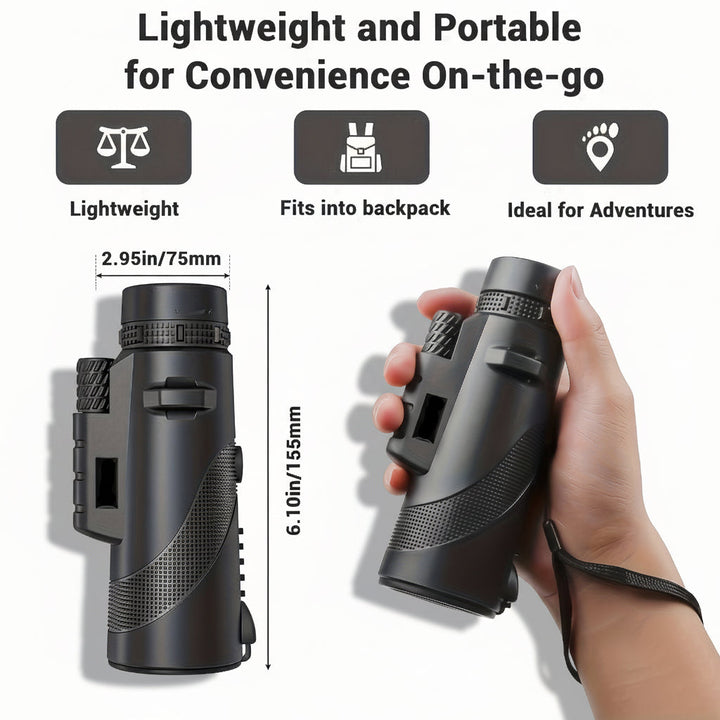 Monocular Telescope Phone Adapter HD Outdoor Viewing Scope
